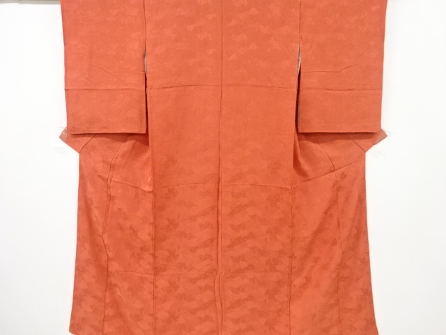 リサイクル　平安人物模様織出し色無地着物